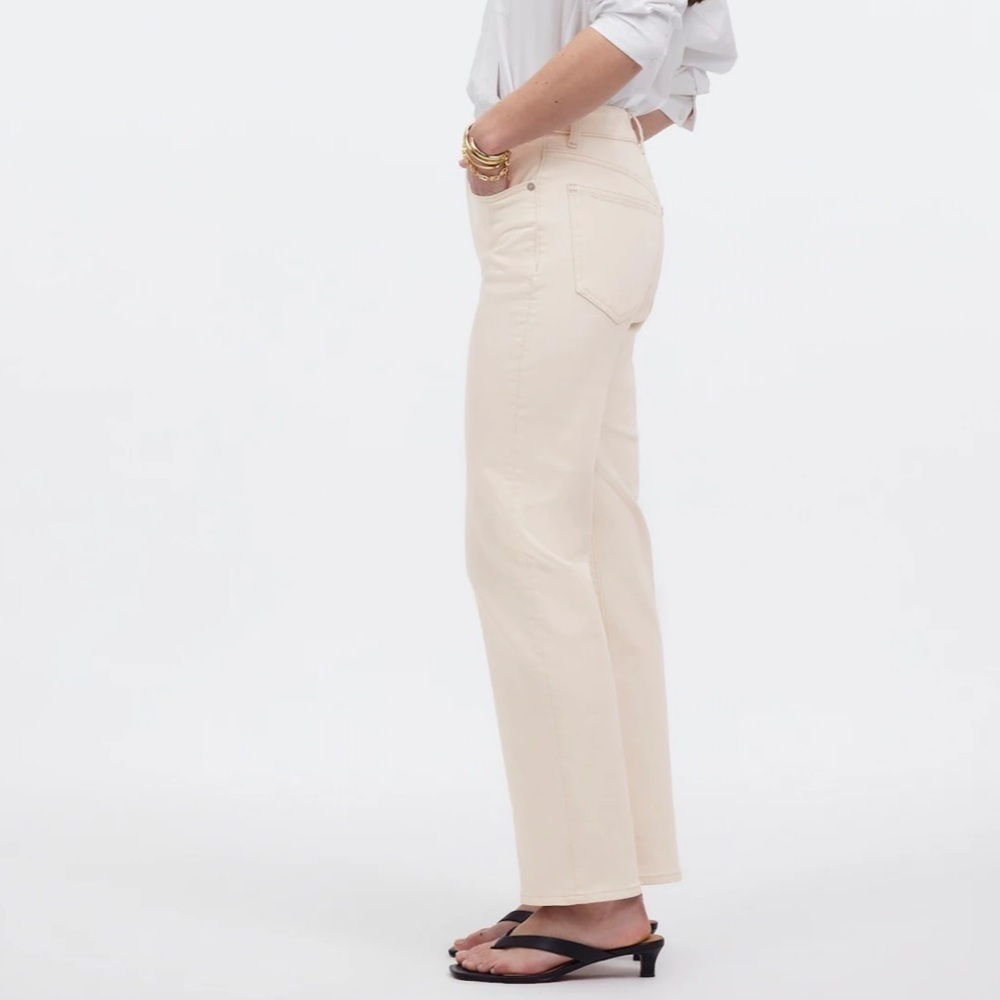 Madewell 90s Straight High Rise Jeans Cream Size 29 - Picture 3 of 11
